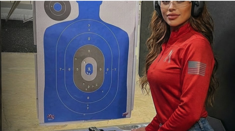 Custom shooting target at an indoor range